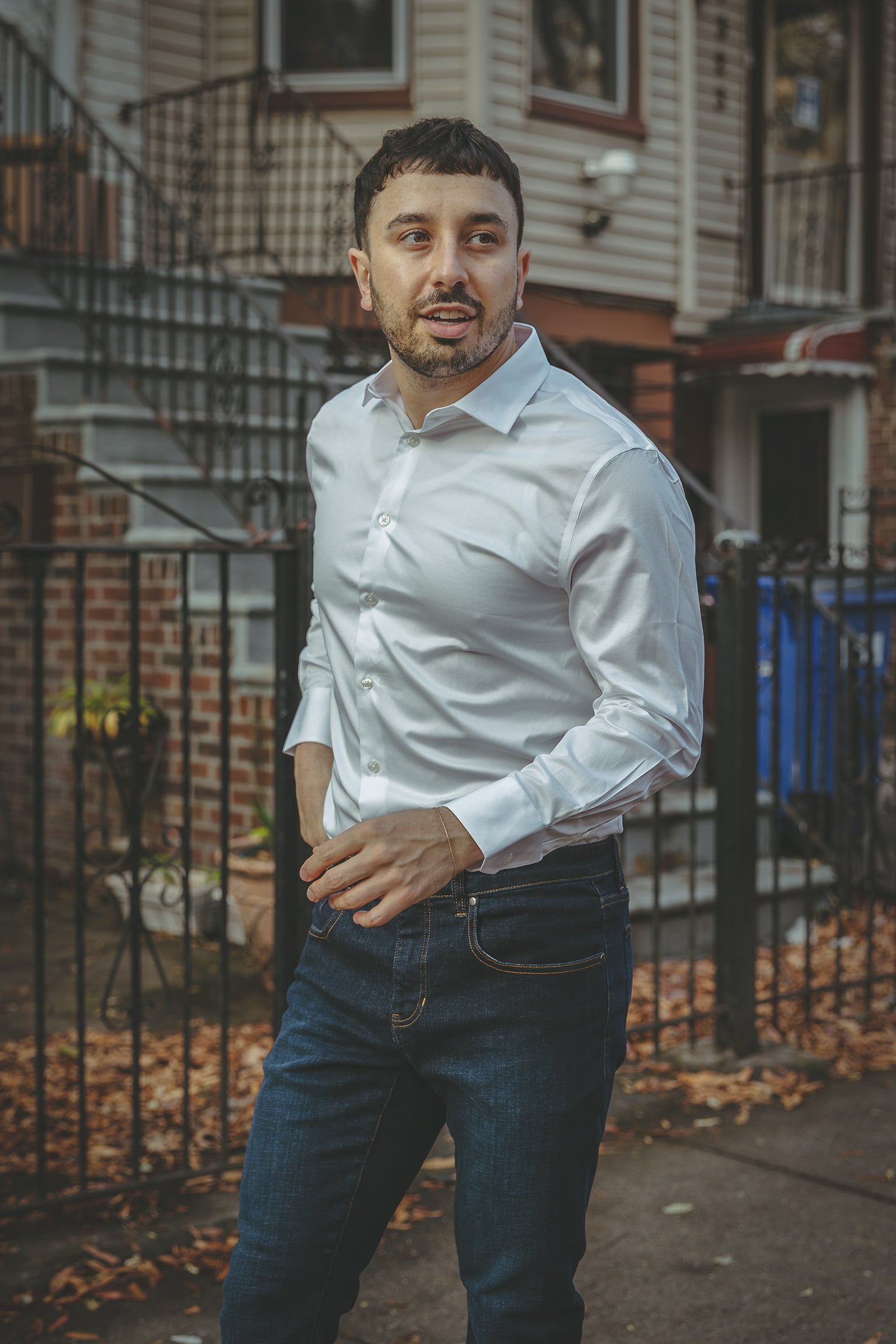 Non-Iron Twill Dress Shirt White