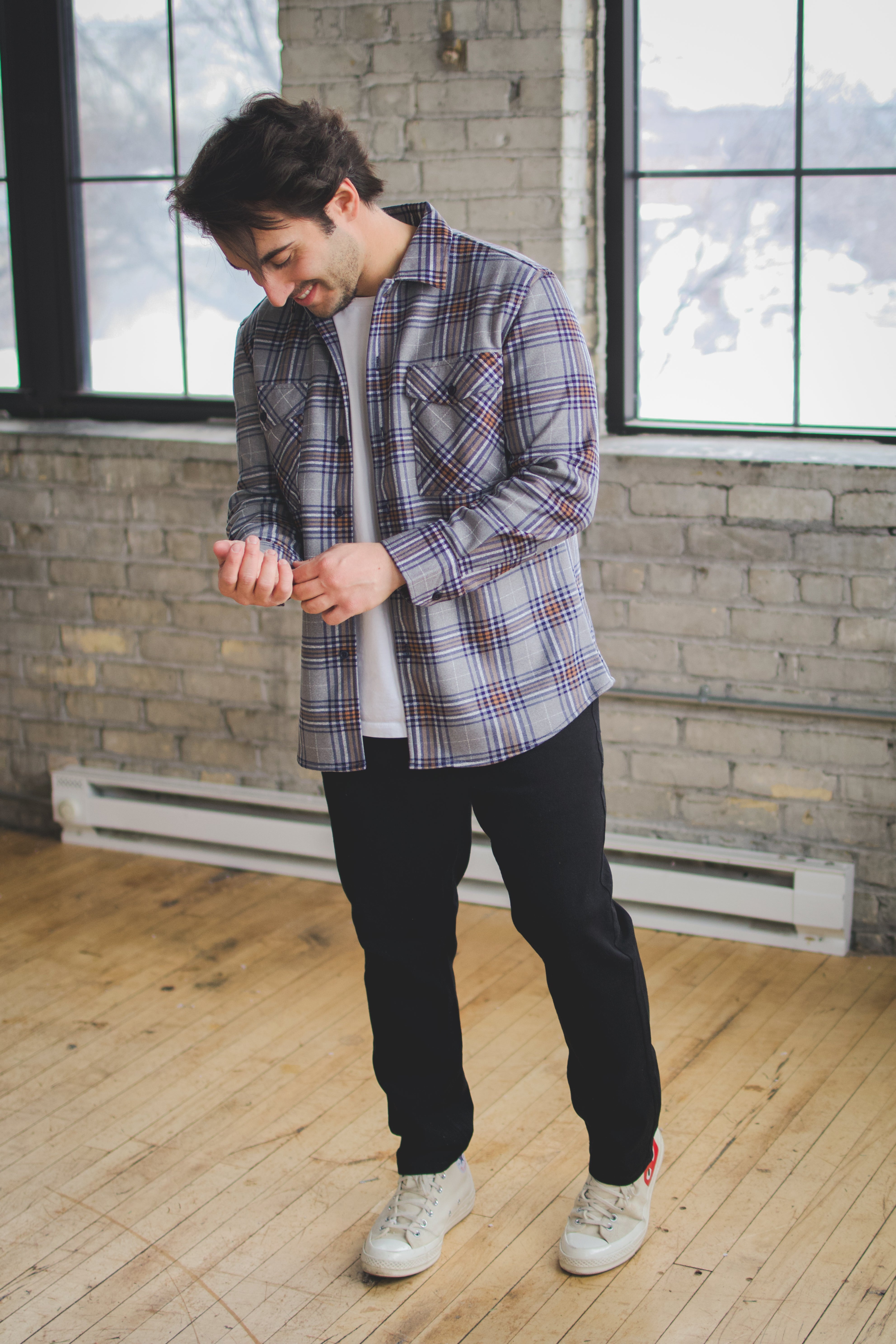 Straight Fit Stretch Jeans Black