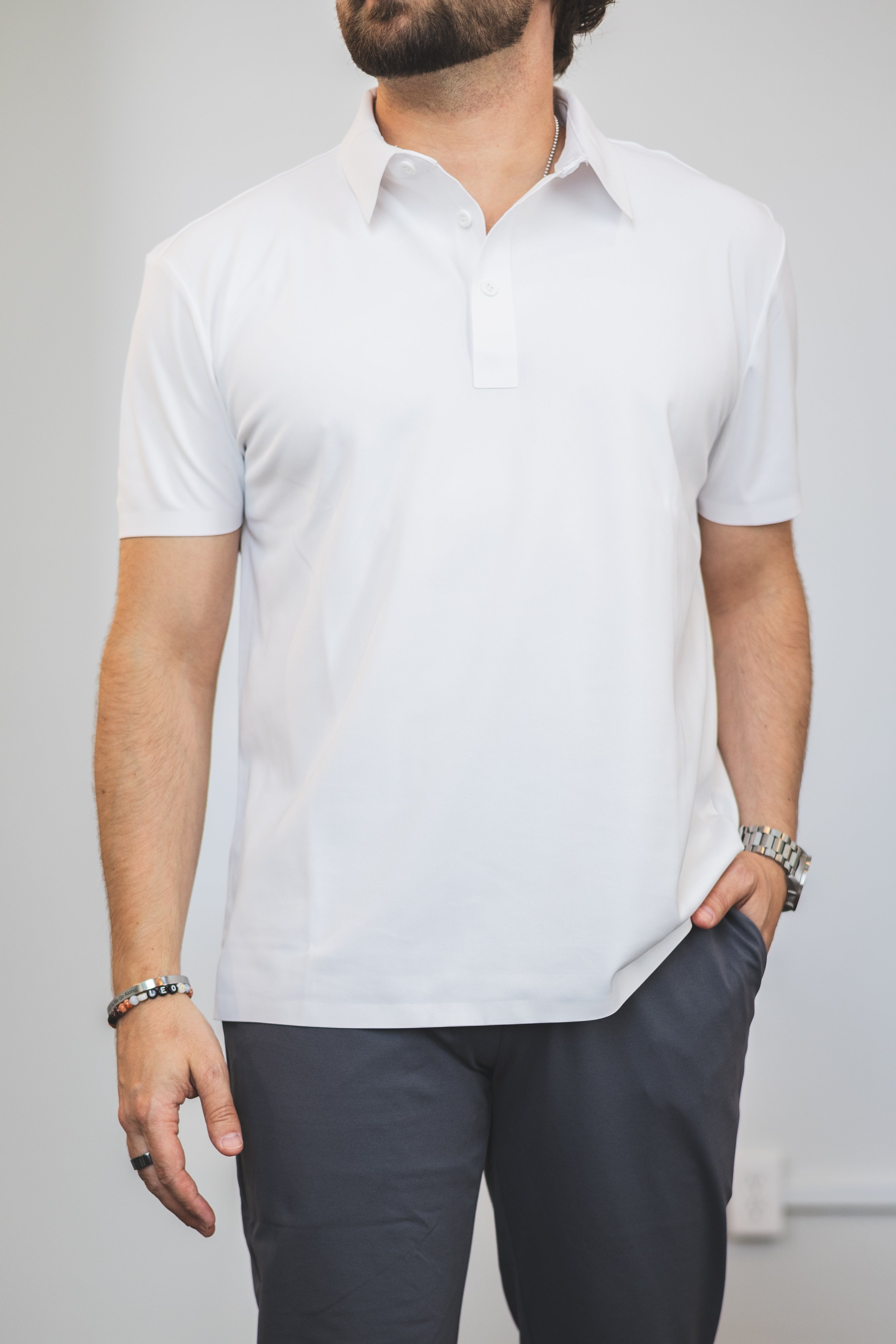 Tech Polo White