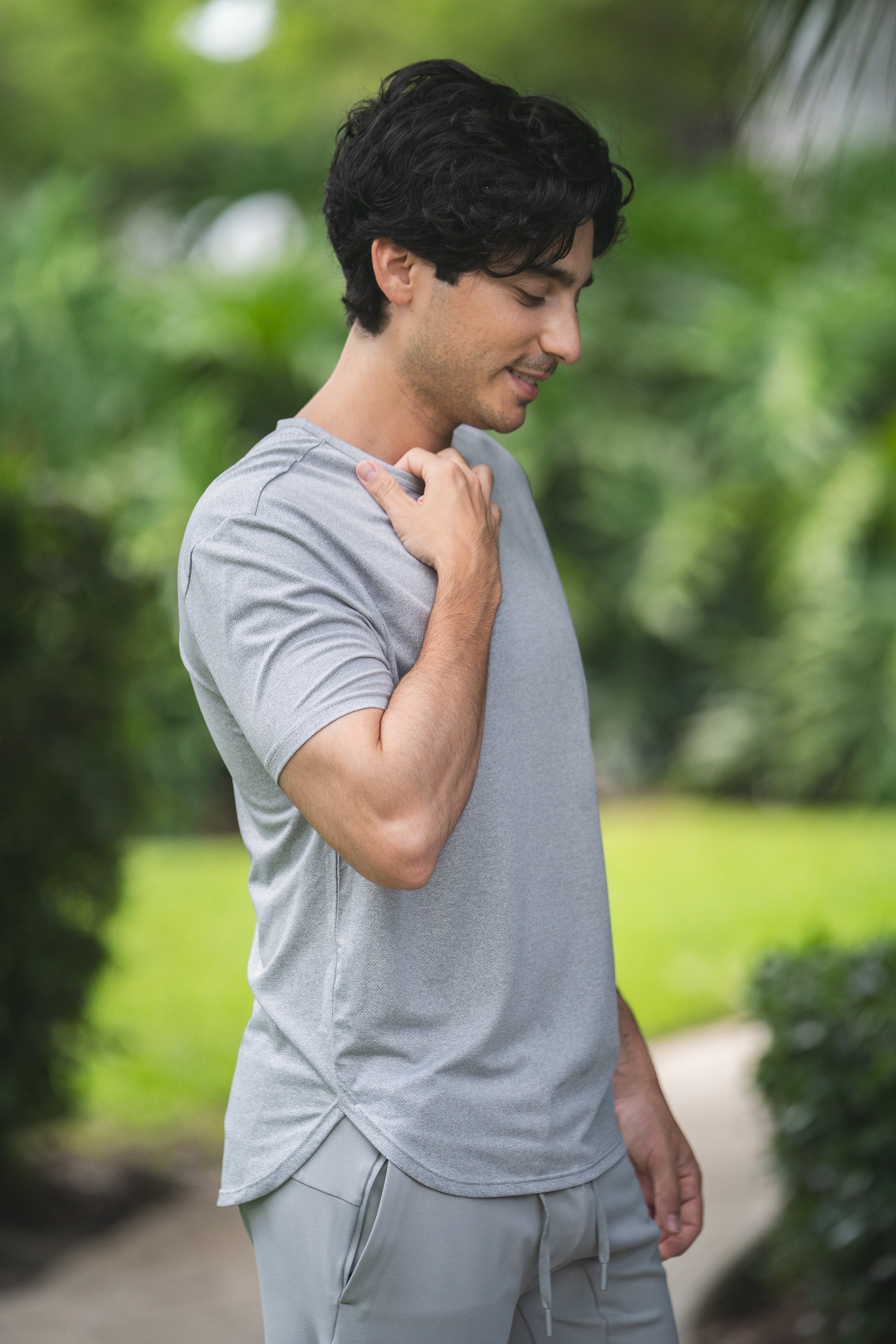 Running T-Shirt Light Gray