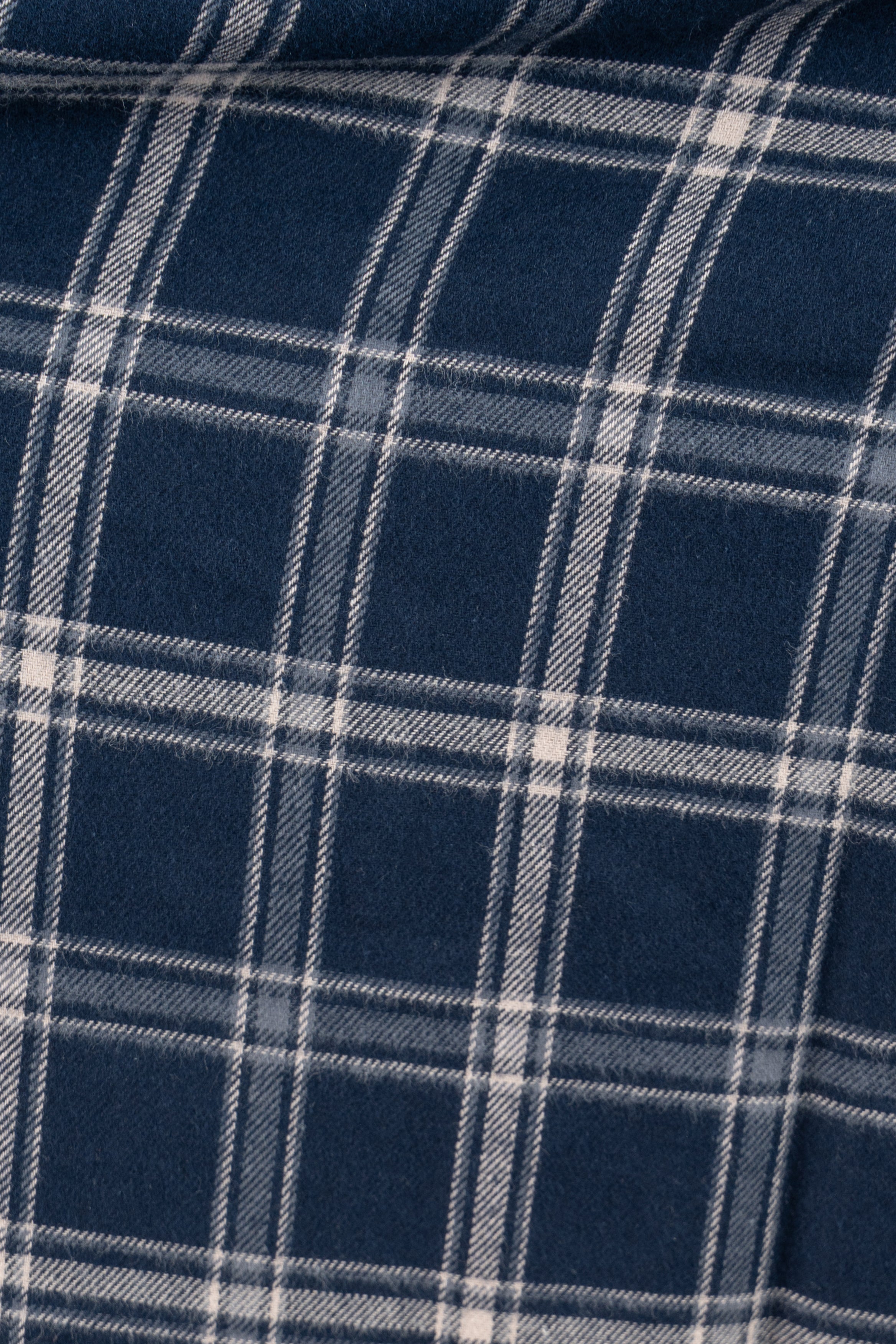 Flannel Button Down Shirt Navy