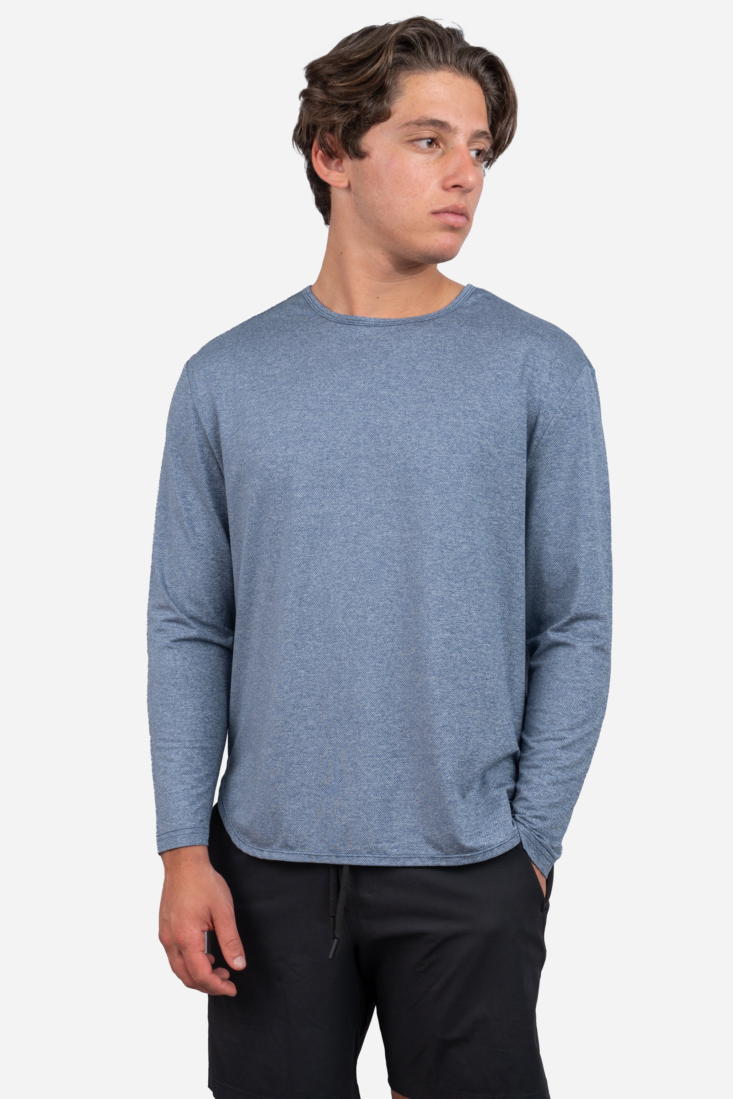 Long Sleeve Running T-Shirt Navy