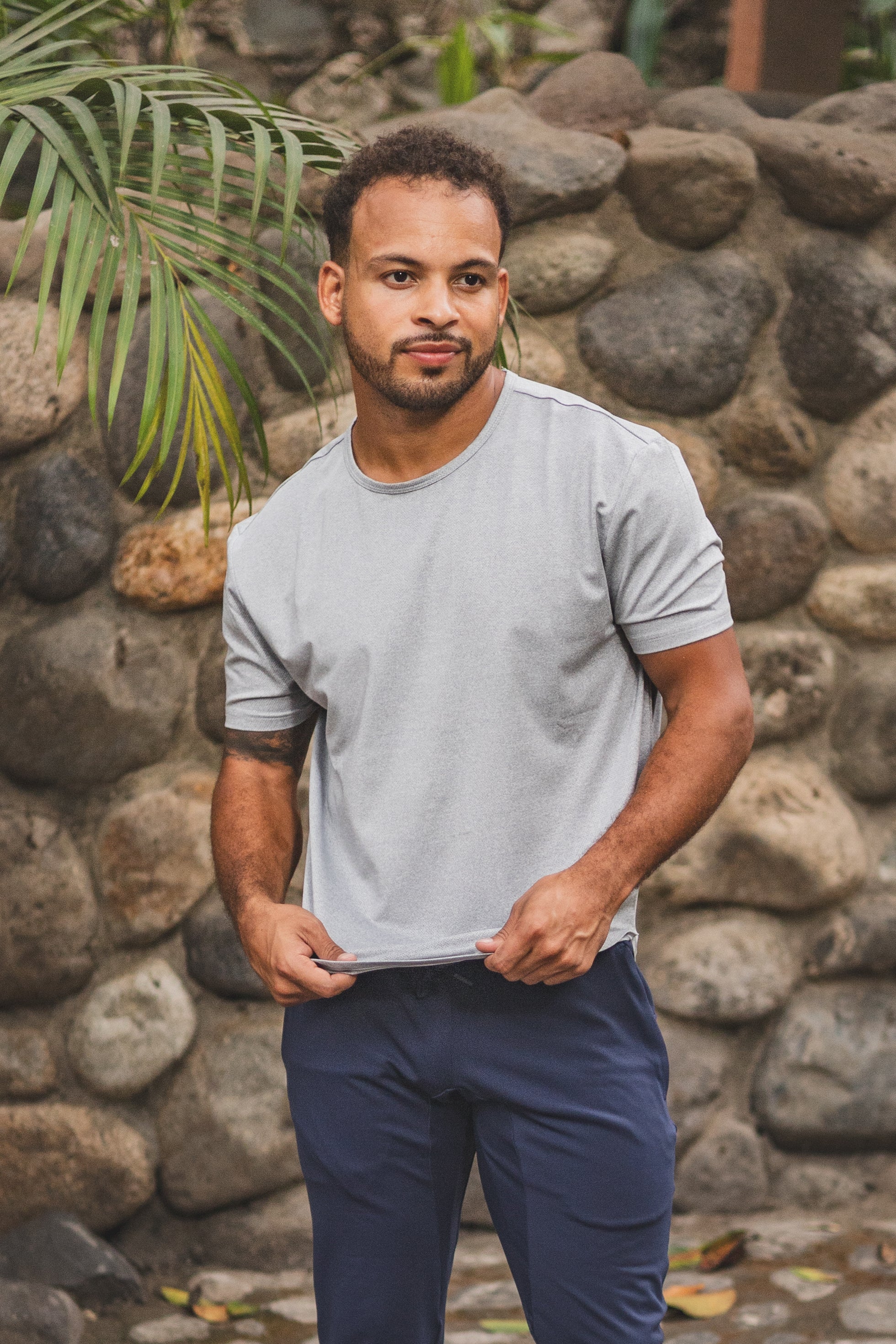 Running T-Shirt Light Gray