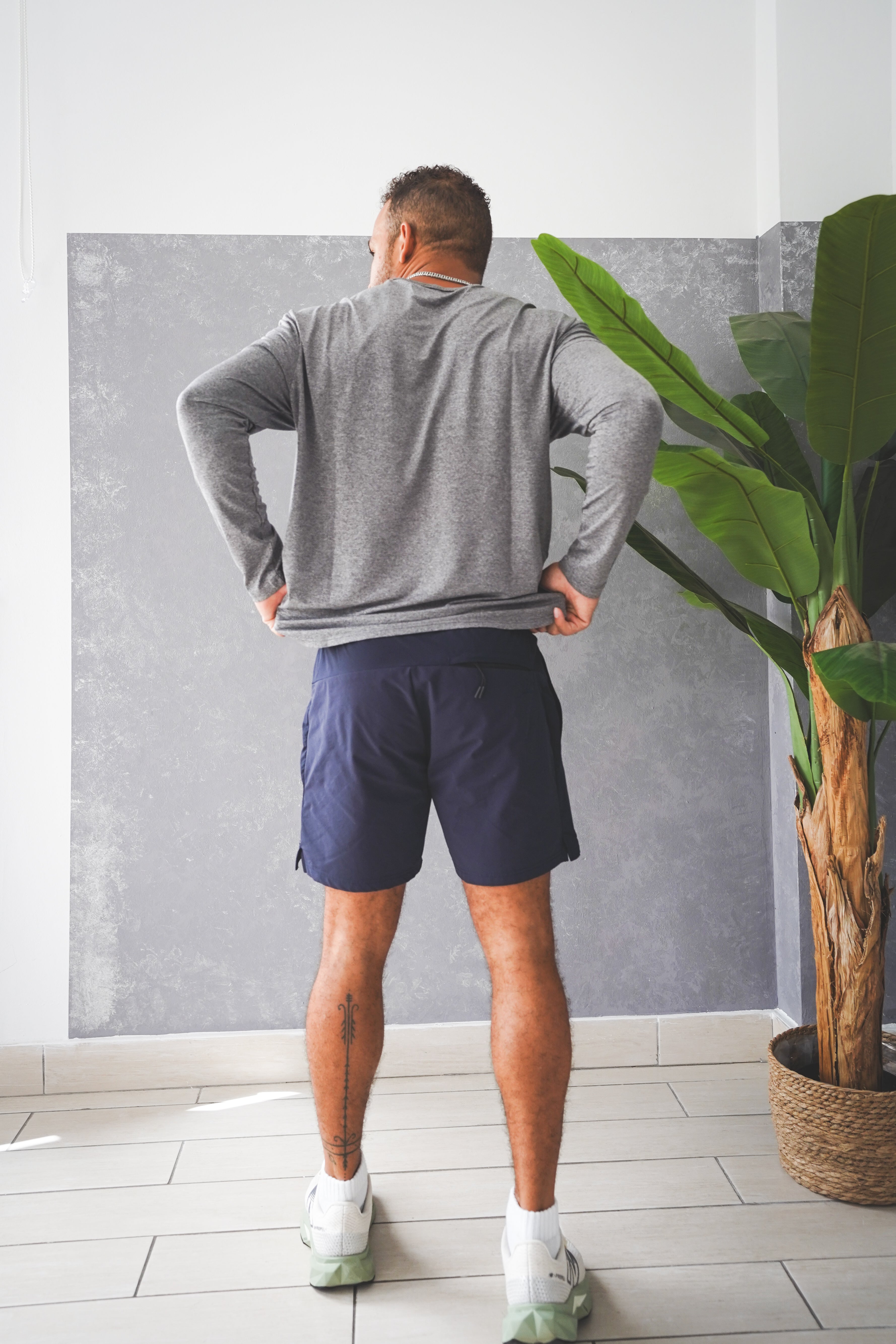 Long Sleeve Running T-Shirt Charcoal