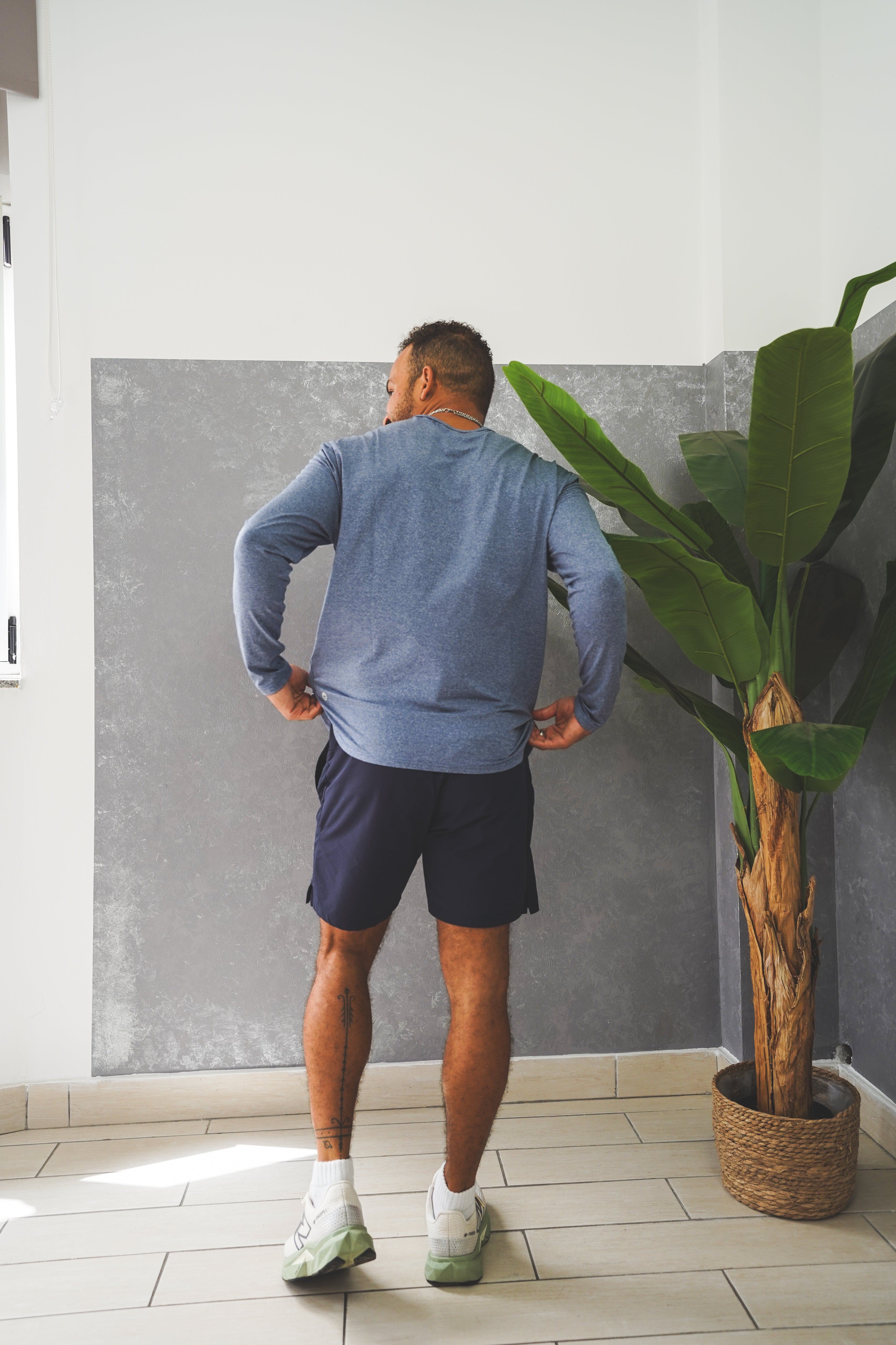 Long Sleeve Running T-Shirt Navy