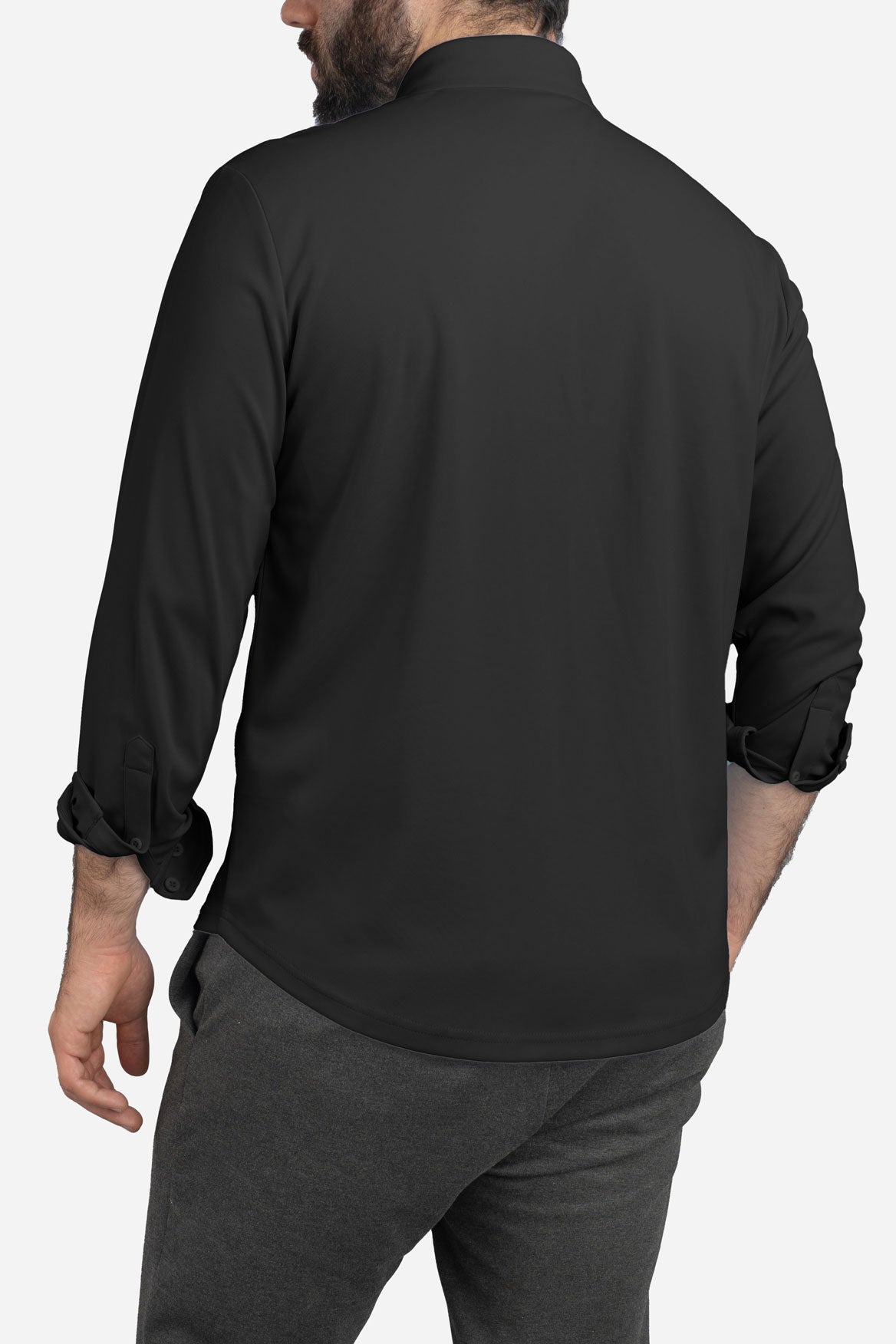Tech Button Down Shirt Black