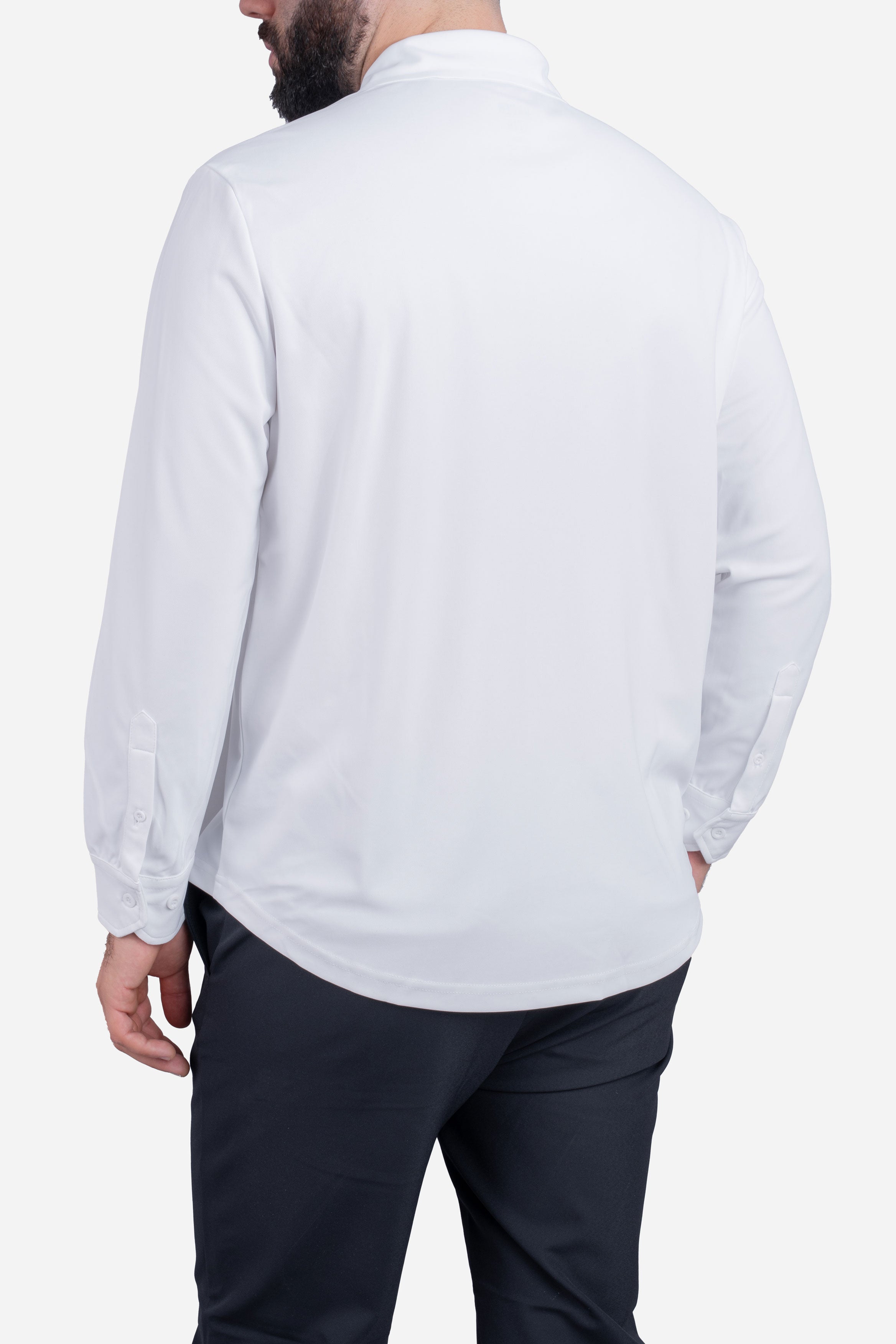 Tech Button Down Shirt White