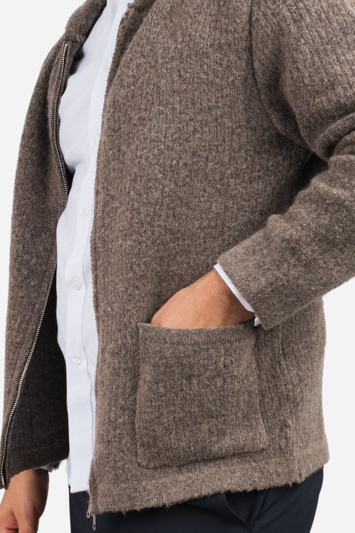 Wool Blend Sweater Hoodie Hazel