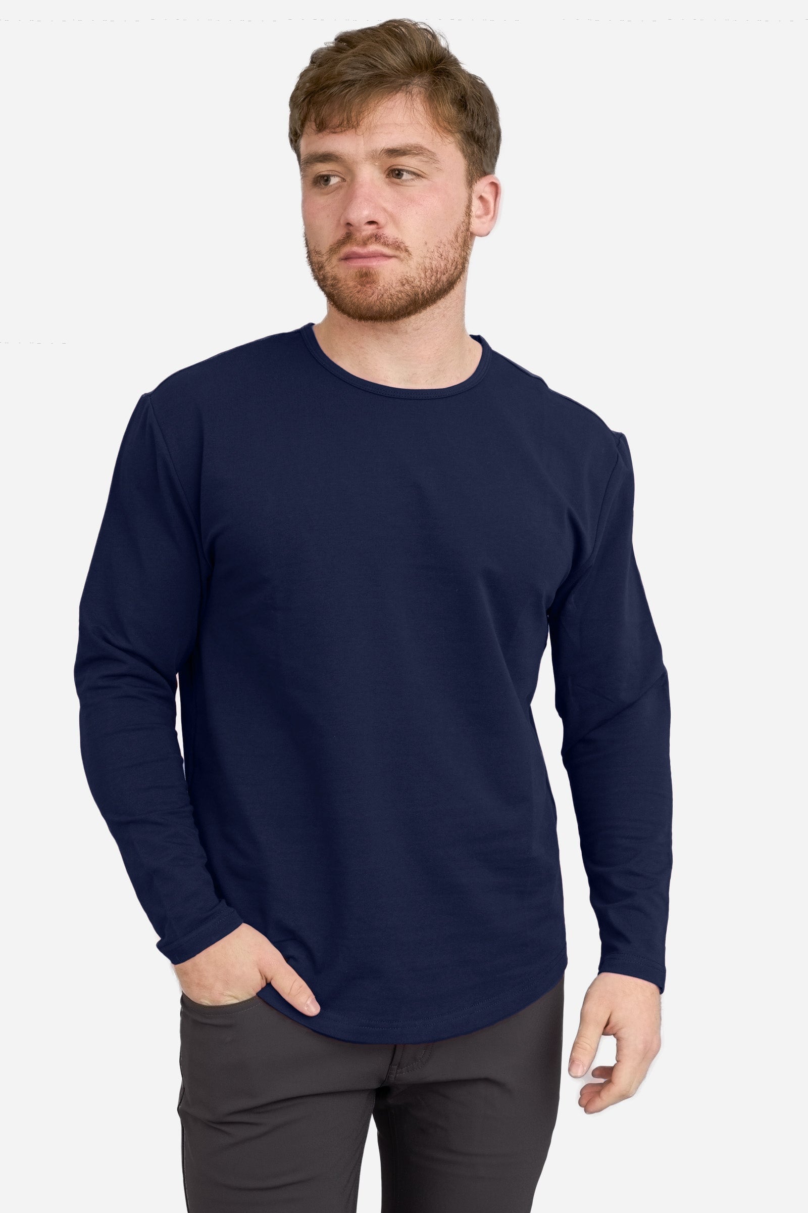 Long Sleeve Athletic Blend T-Shirt Navy