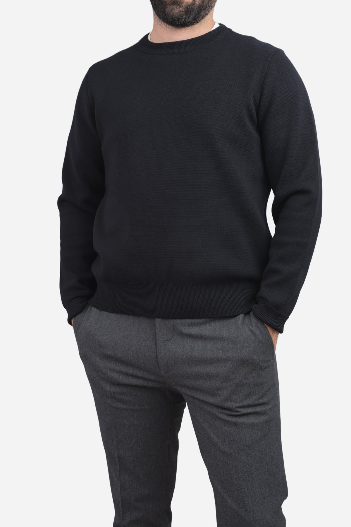 Hudson Crewneck Sweater Black