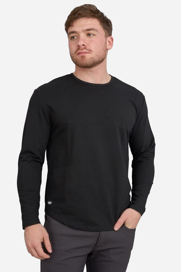 Long Sleeve Athletic Blend T-Shirt Black