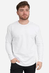 Long Sleeve Athletic Blend T-Shirt White