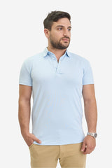 Performance Pique Polo Light Blue
