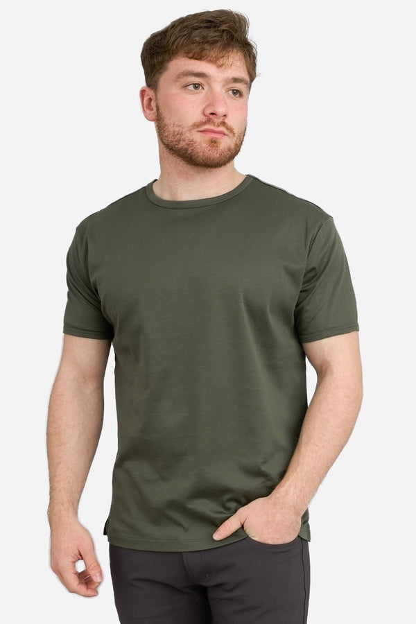 Pima Cool Touch Crew T-Shirt Army Green