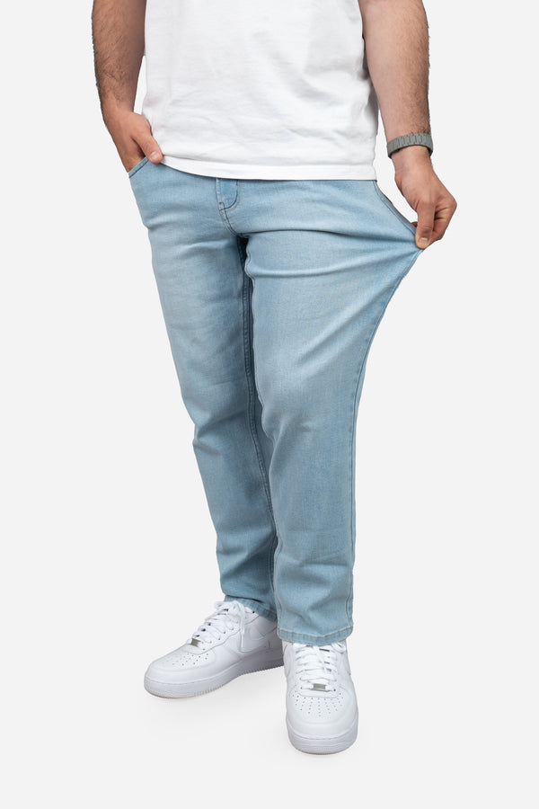 Straight Fit Stretch Jeans Light Wash
