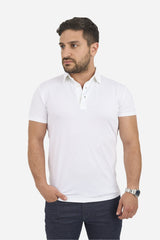 Stretch Mesh Polo White