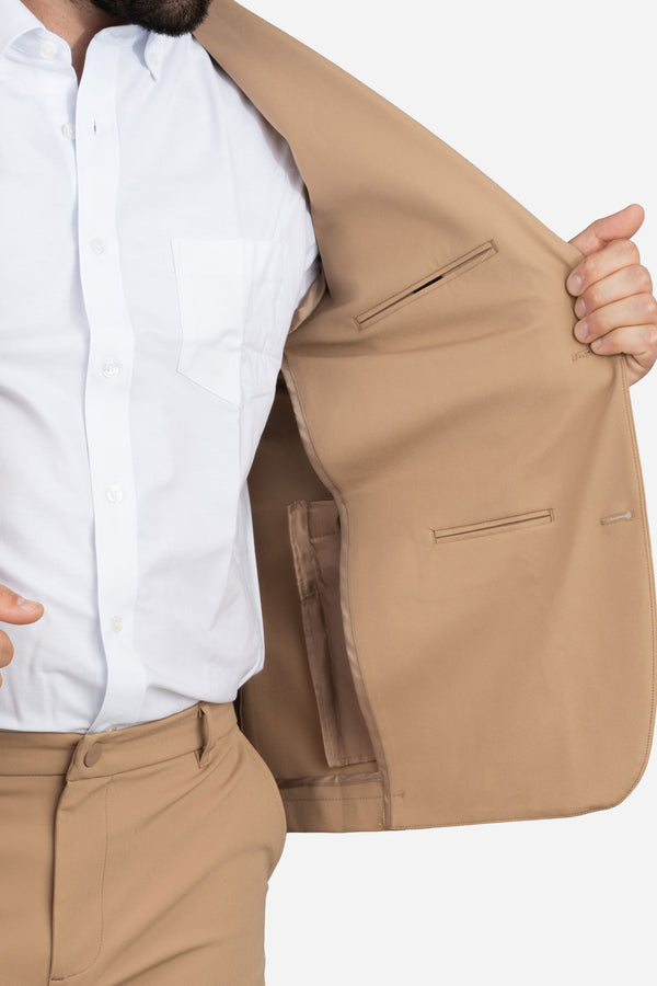 Super Stretch Suit Jacket Khaki