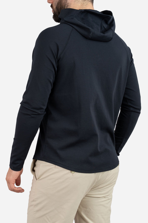Aero Knit Hooded T Black