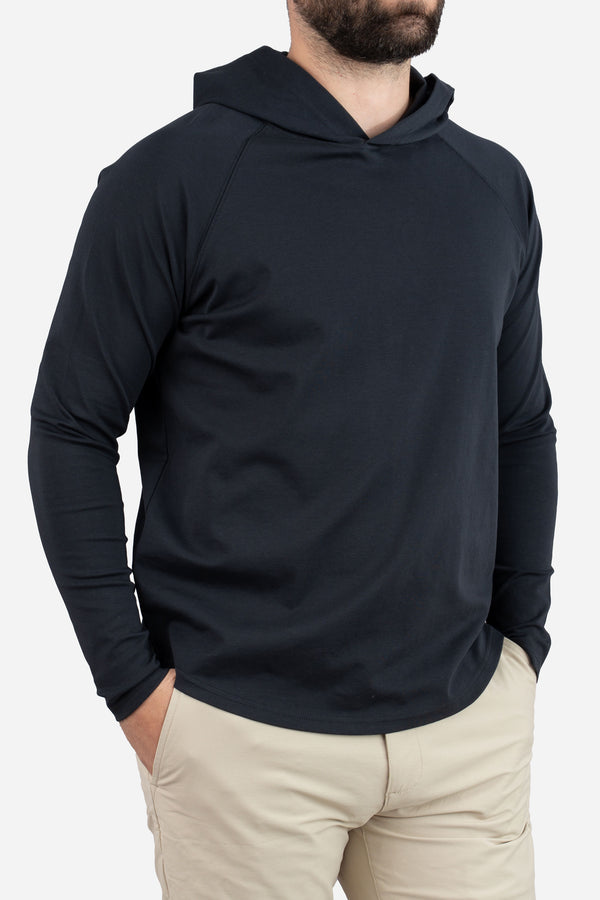 Aero Knit Hooded T Black