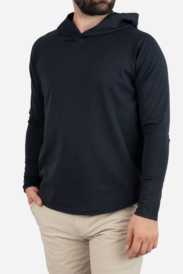 Aero Knit Hooded T Black