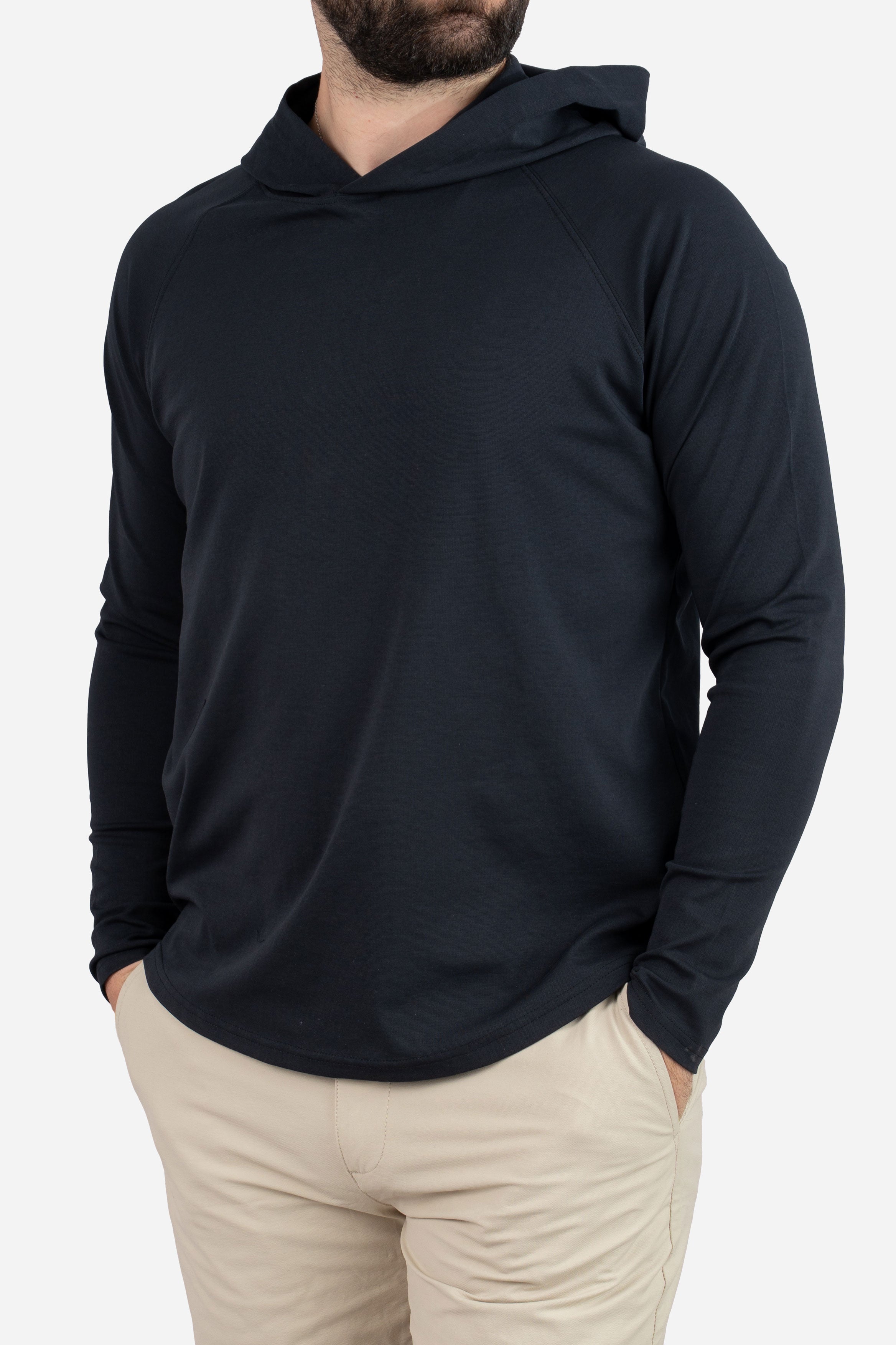 Aero Knit Hooded T Black