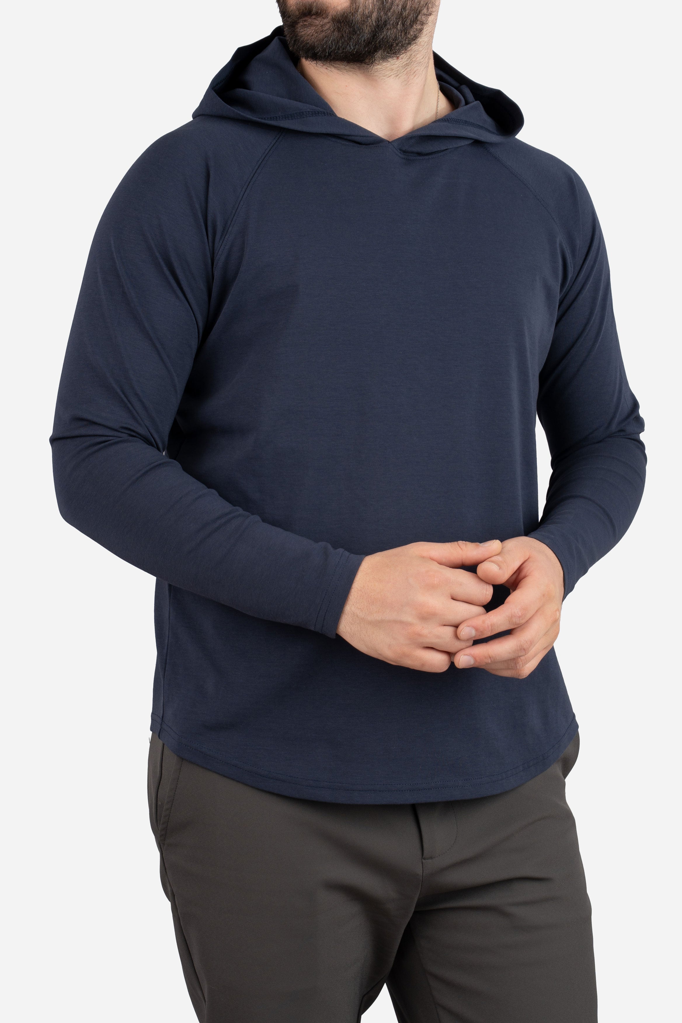 Aero Knit Hooded T Navy