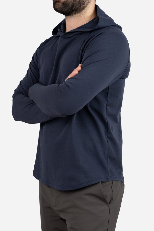 Aero Knit Hooded T Navy