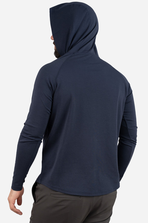 Aero Knit Hooded T Navy