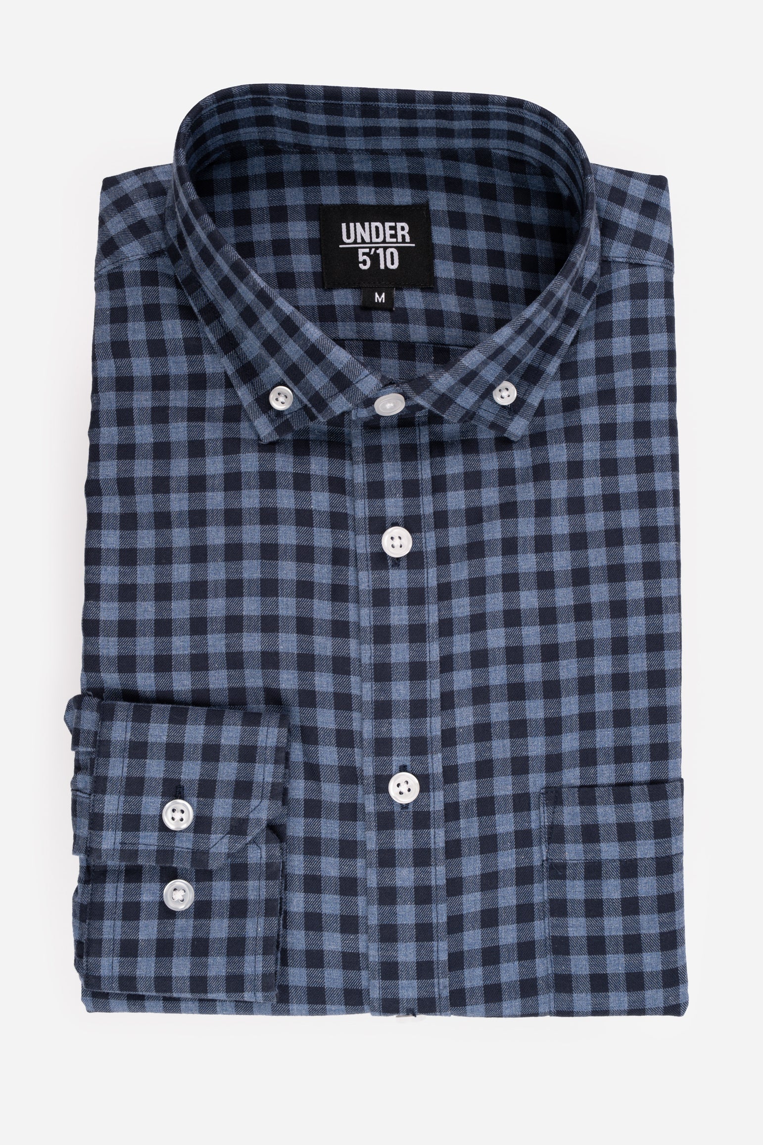 Lightweight Button Down Shirt Navy Gingham