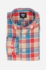 Lightweight Button Down Shirt Vintage Plaid Twill