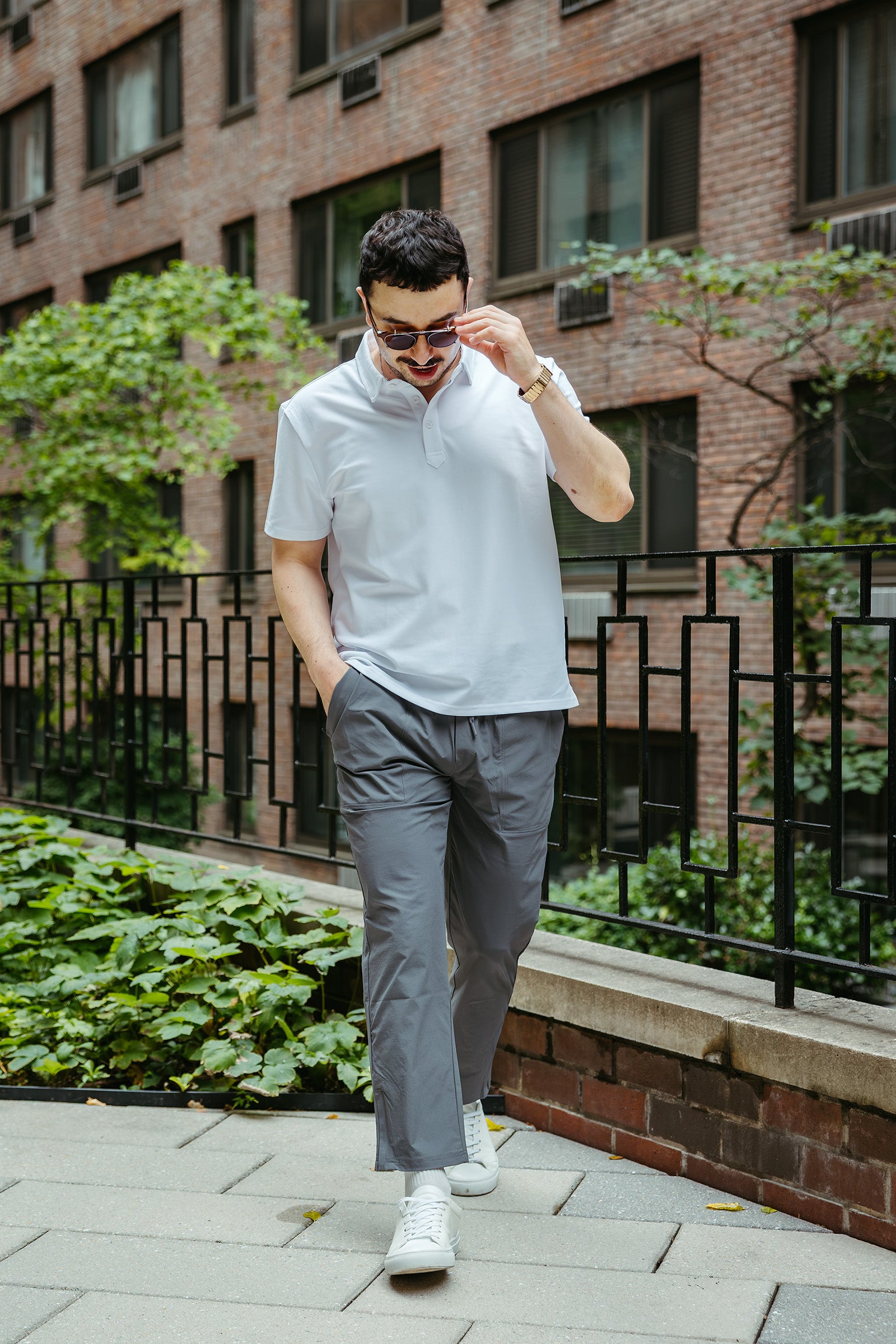 Performance Pique Polo White
