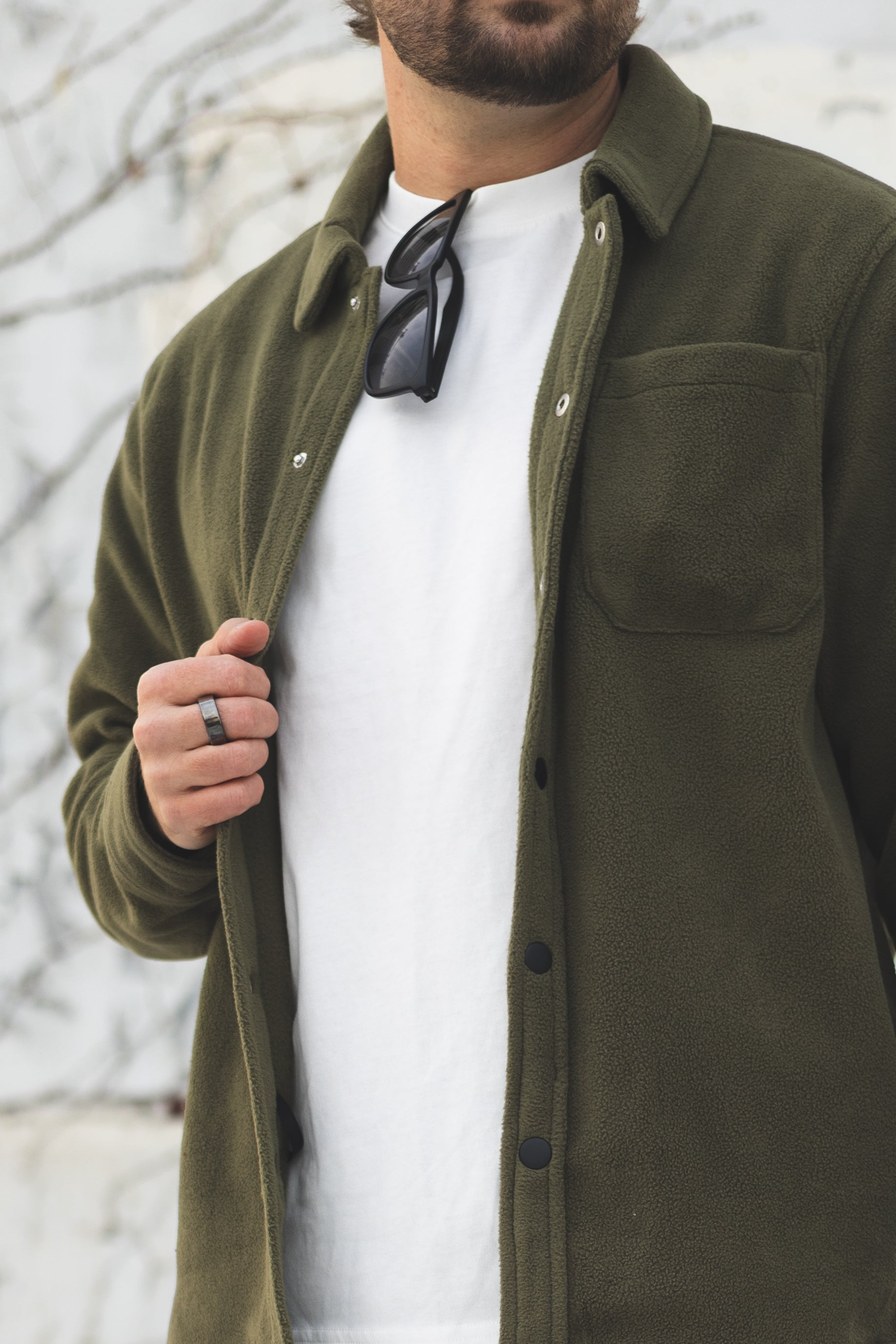 Fleece Overshirt Olive