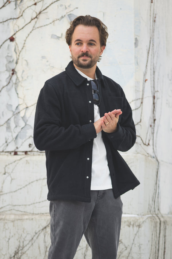 Fleece Overshirt Black