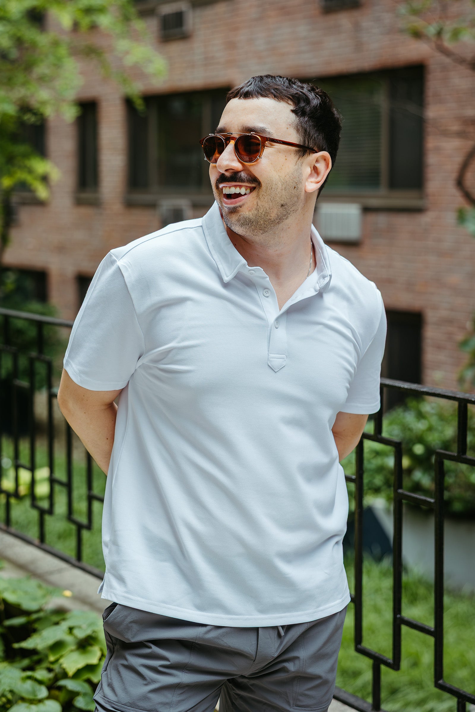 Performance Pique Polo White