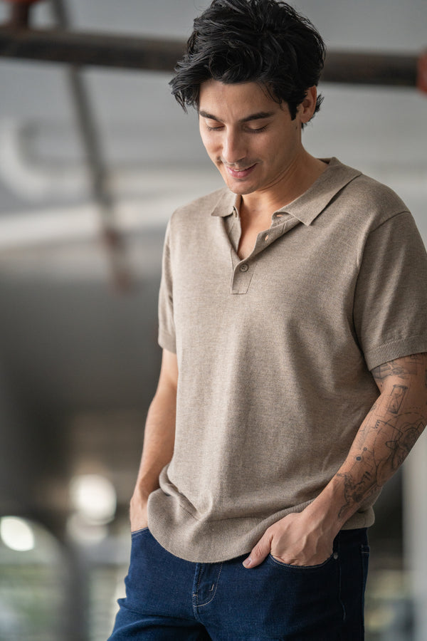 Sweater Polo Oatmeal
