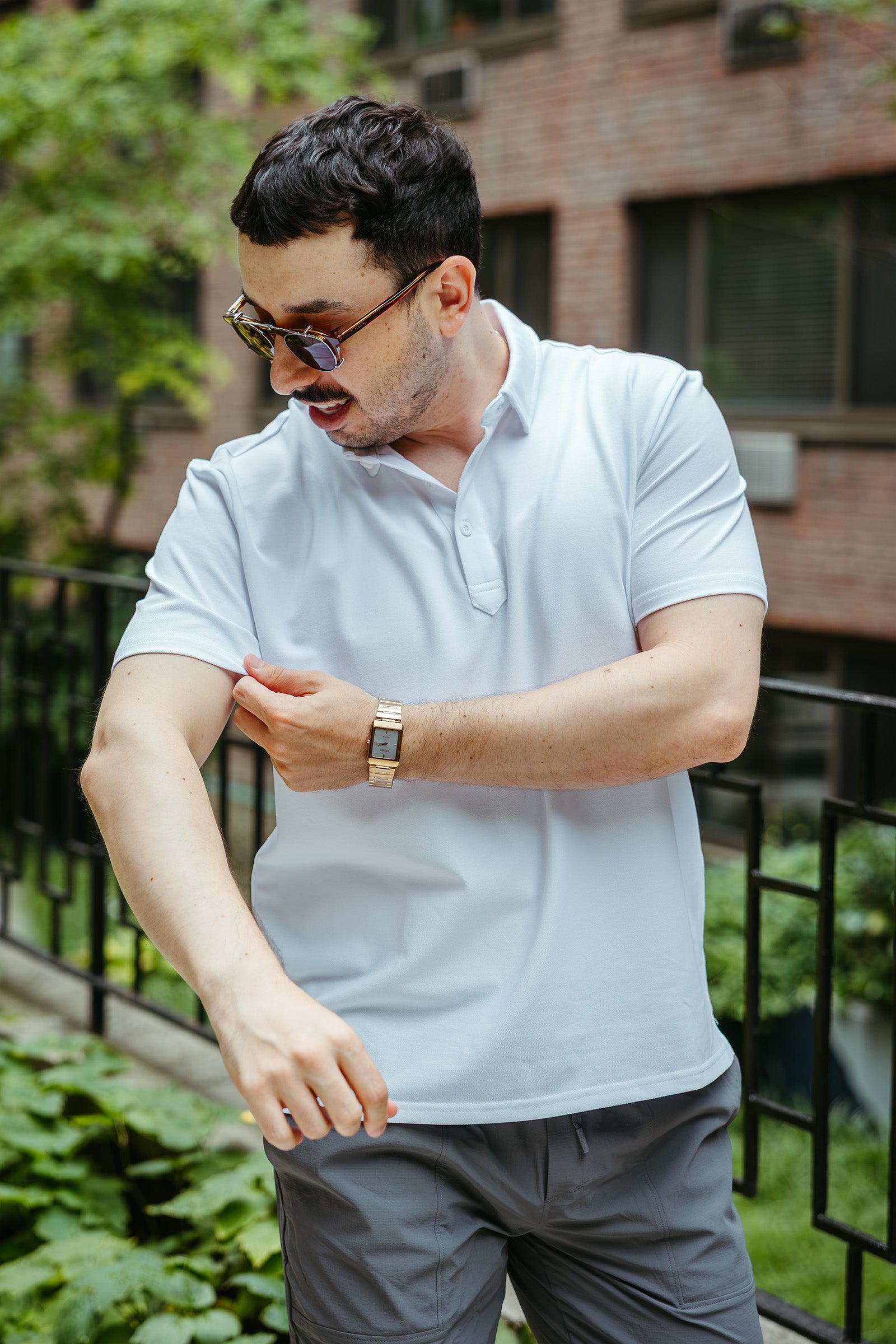 Performance Pique Polo White