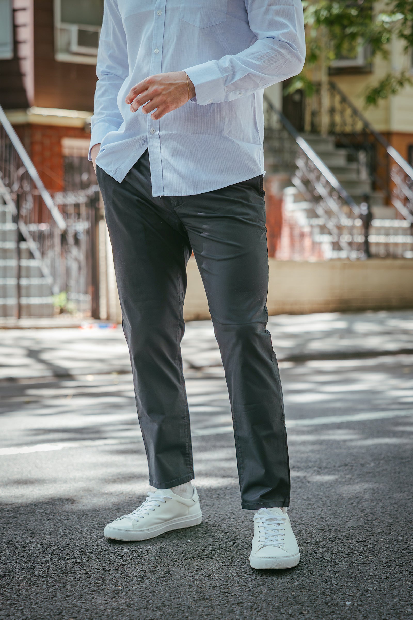Lightweight Stretch Chino Charcoal
