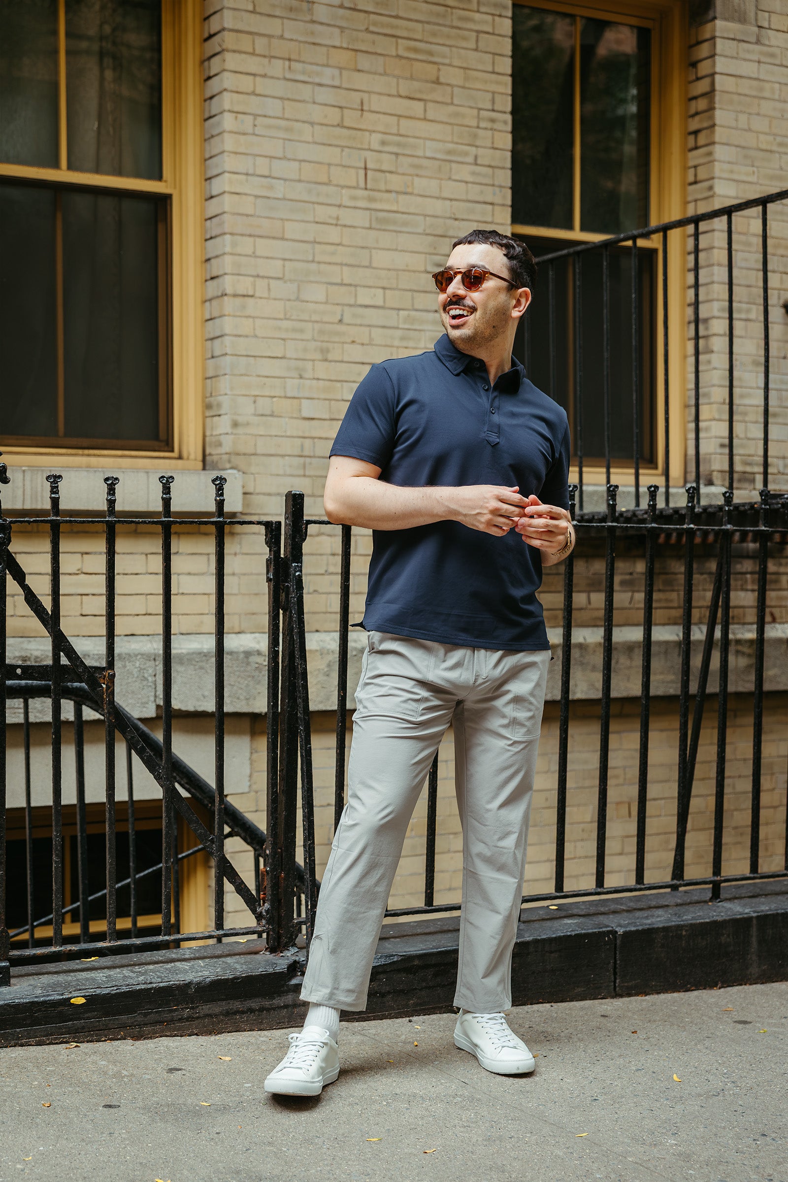 Performance Pique Polo Navy