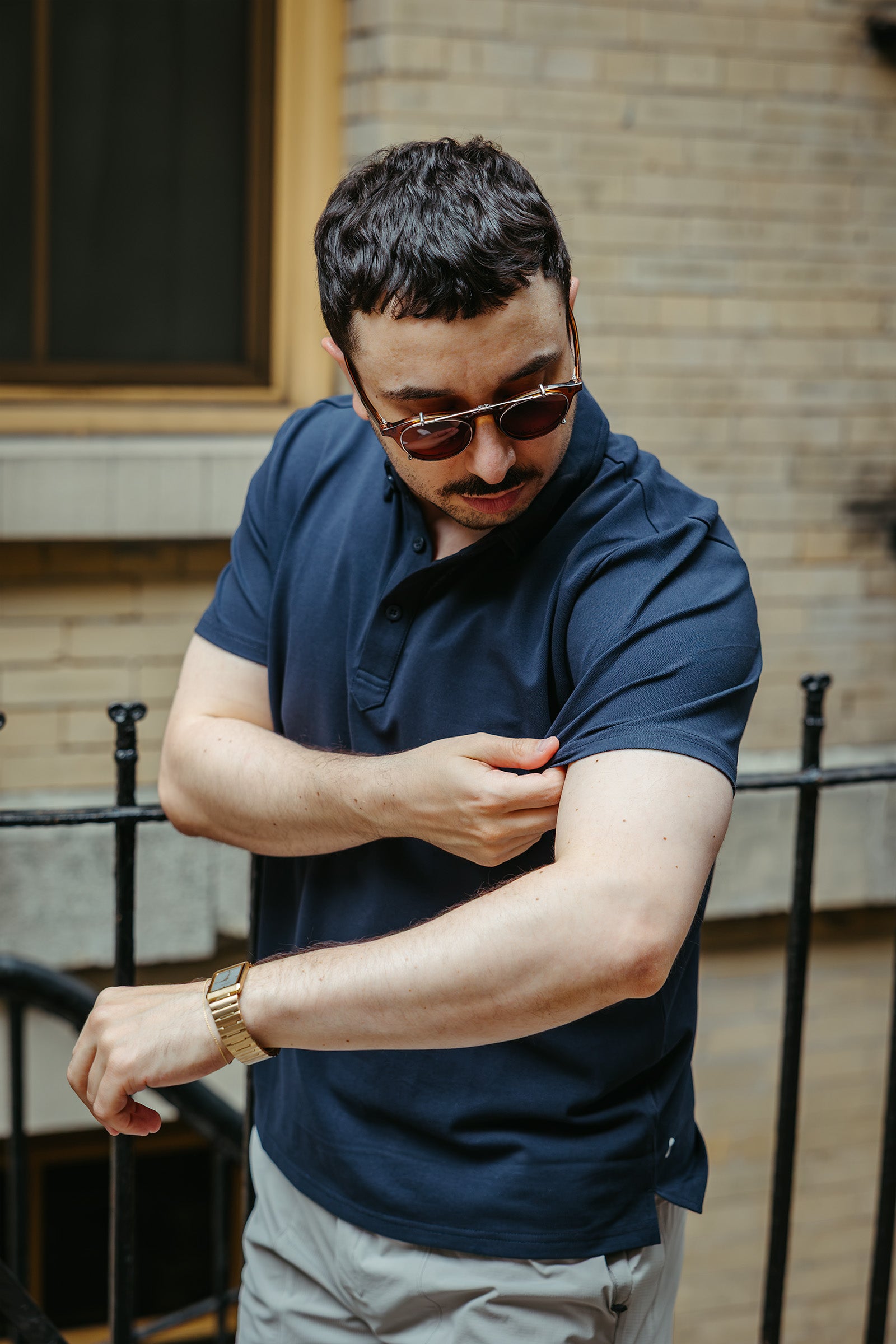 Performance Pique Polo Navy
