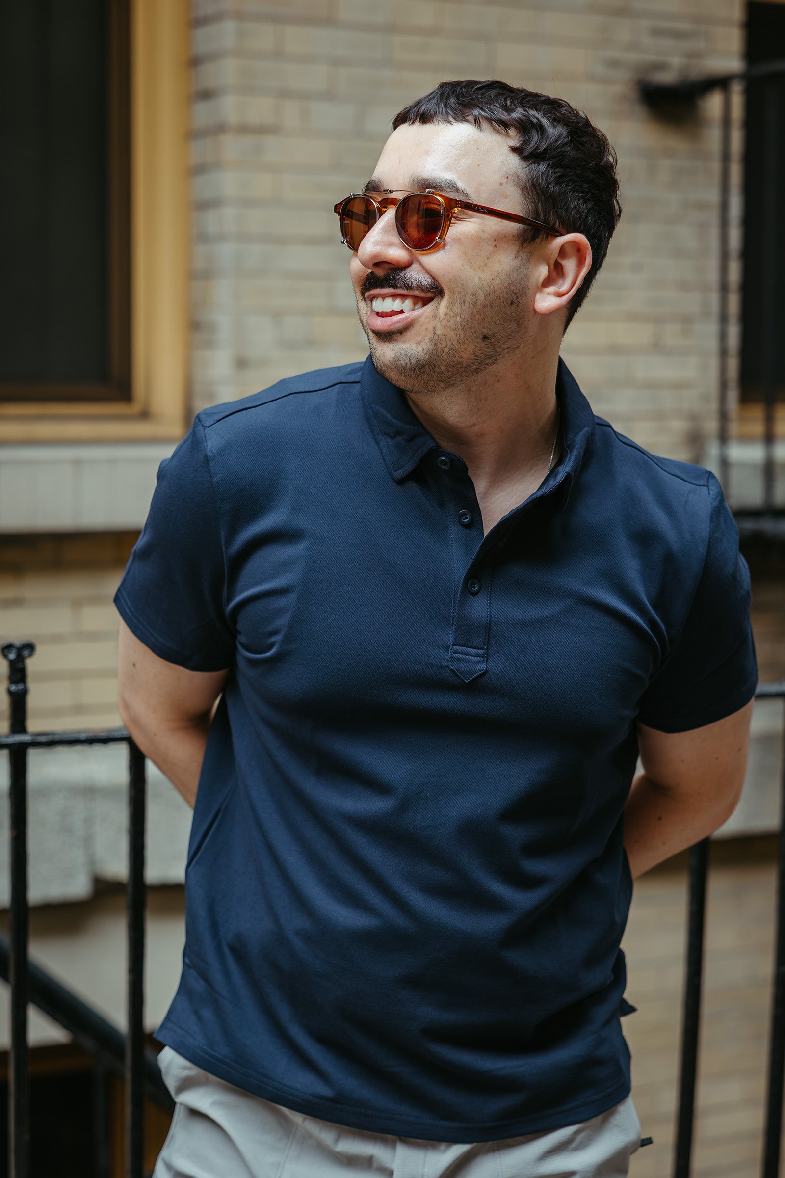 Performance Pique Polo Navy