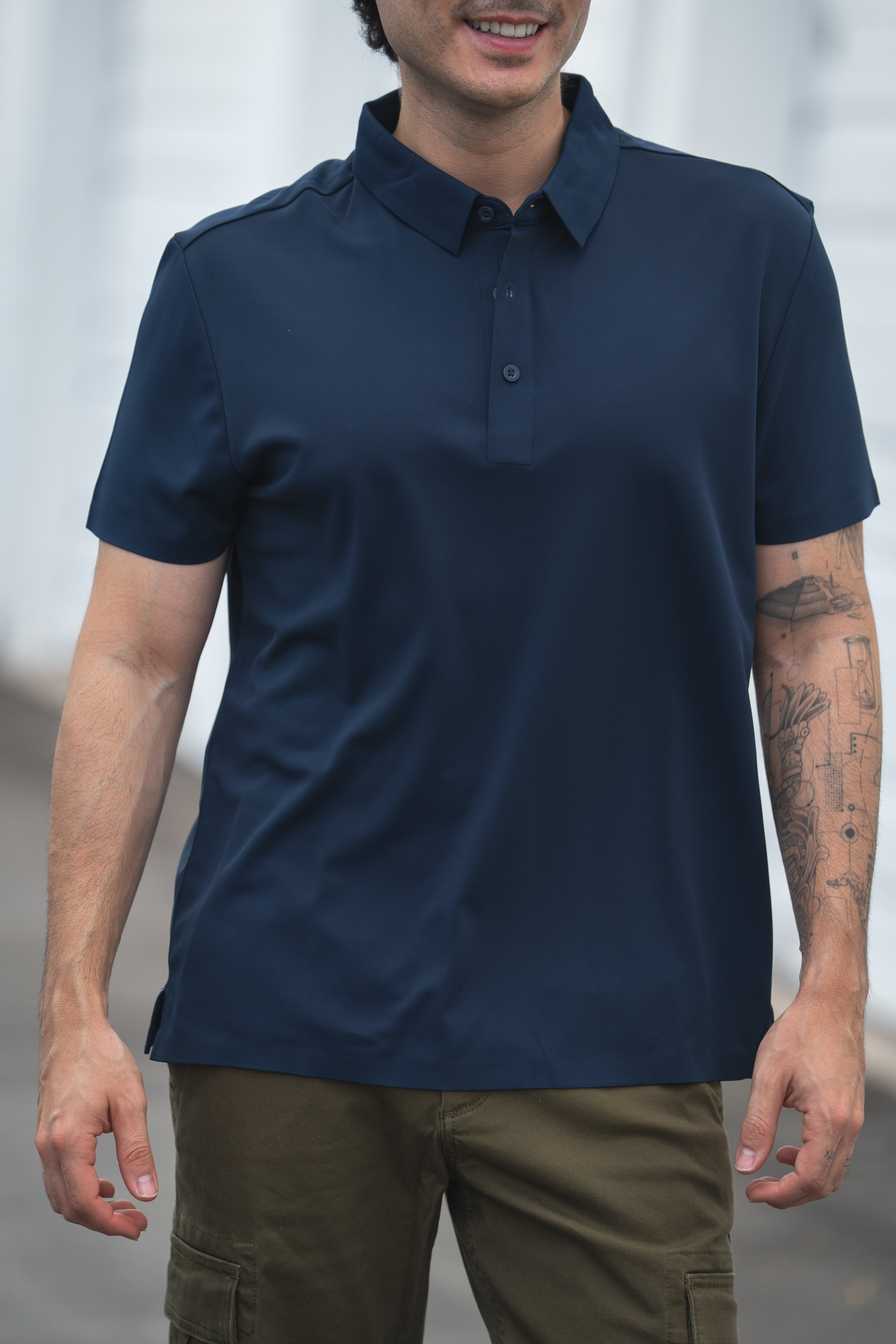 Tech Polo Navy