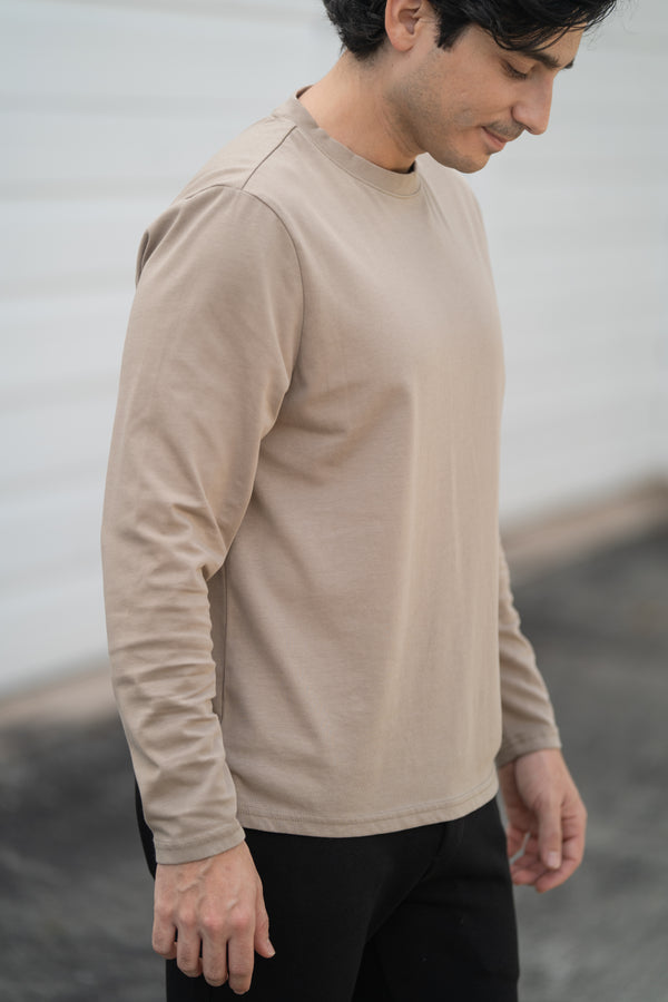 Long Sleeve Core T-Shirt Taupe