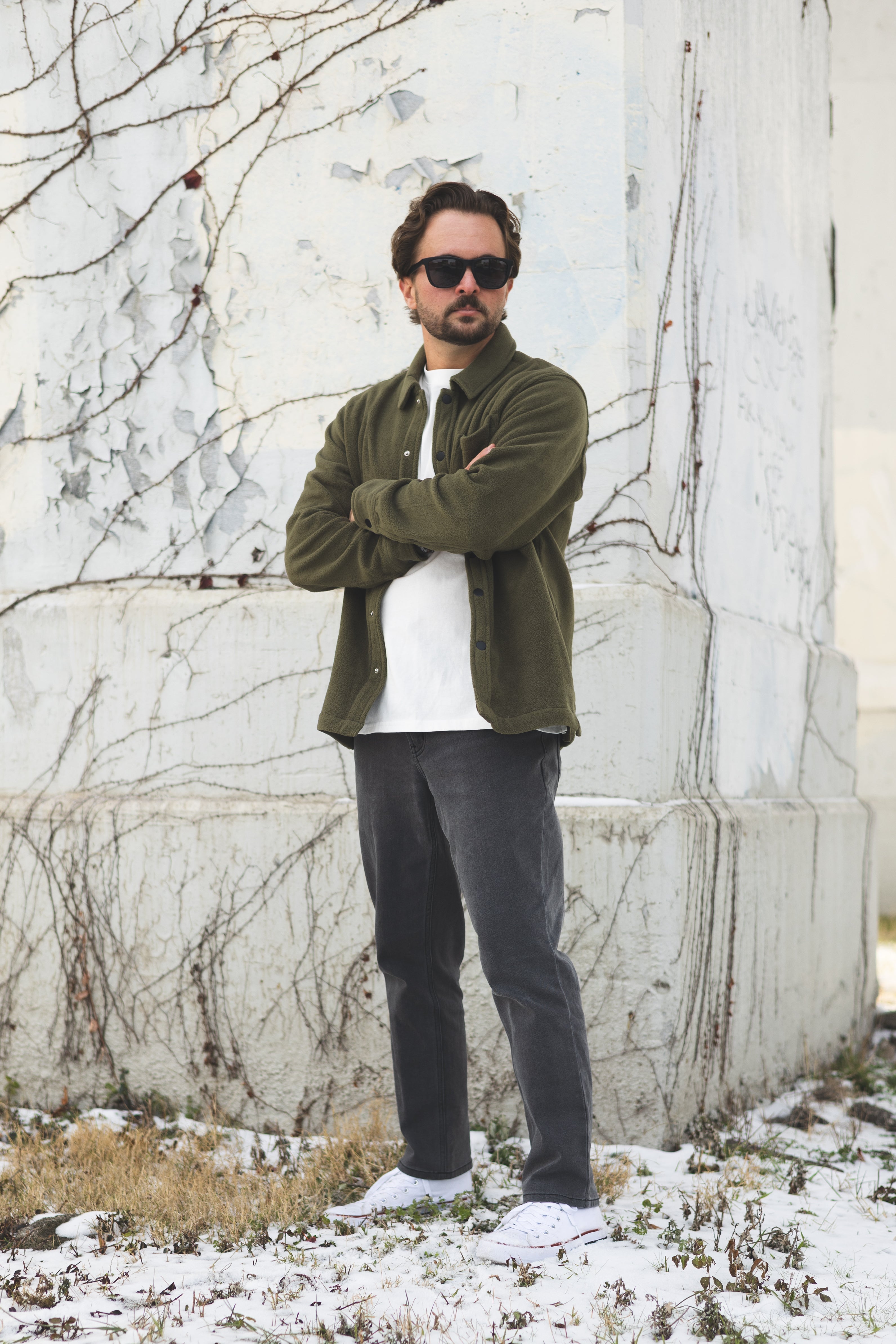 Fleece Overshirt Olive