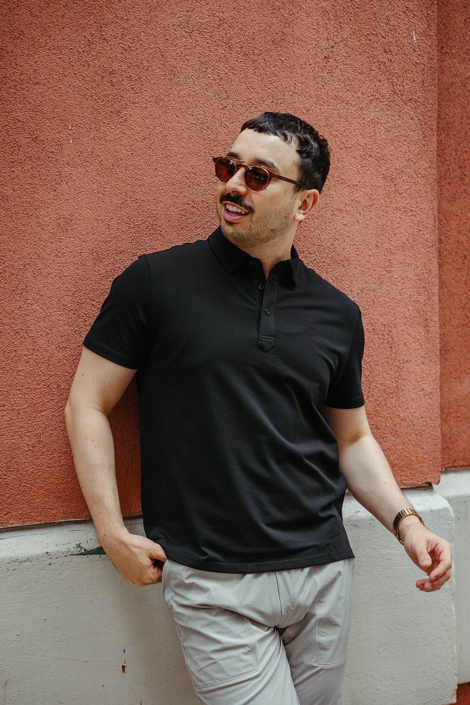 Performance Pique Polo Black