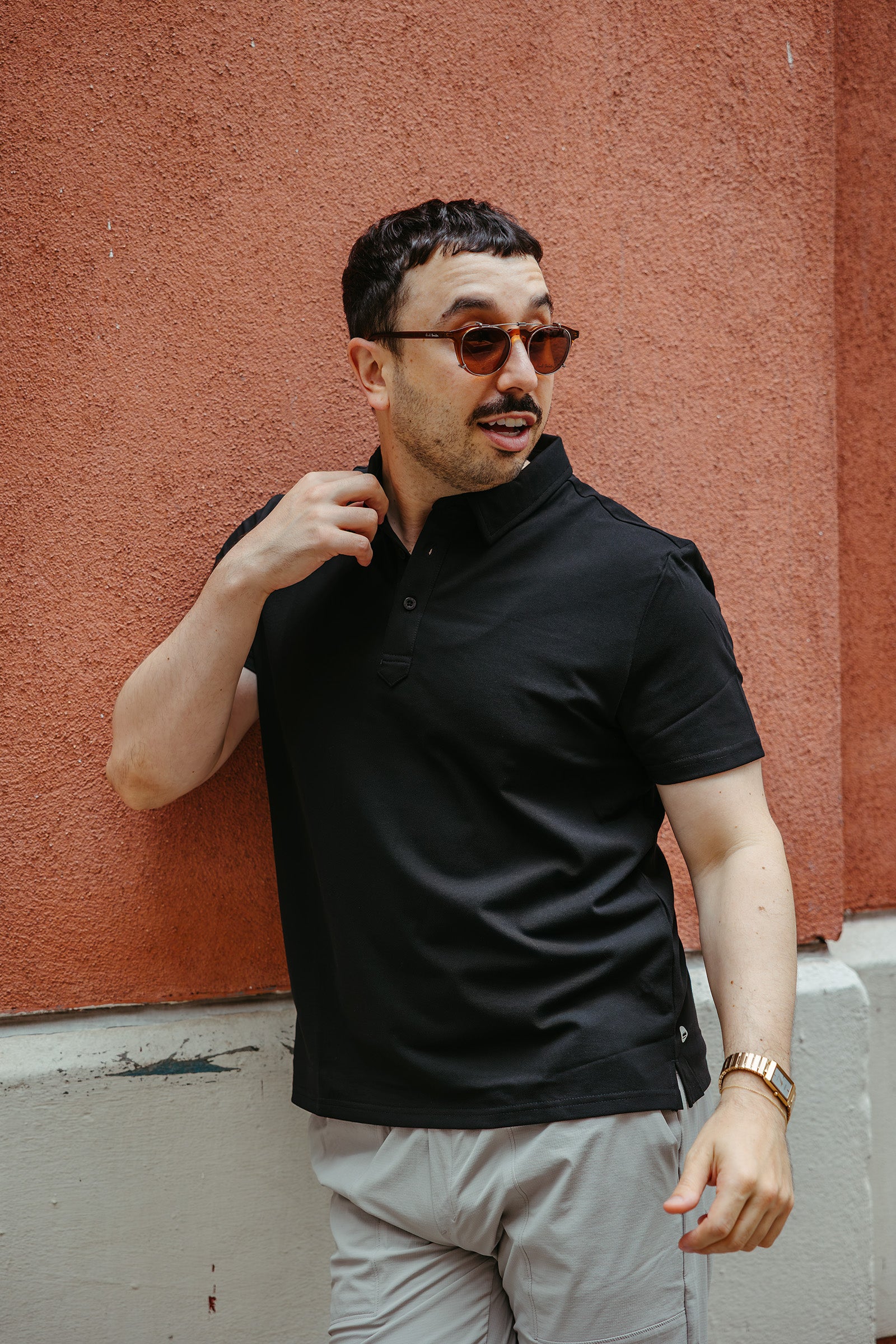 Performance Pique Polo Black