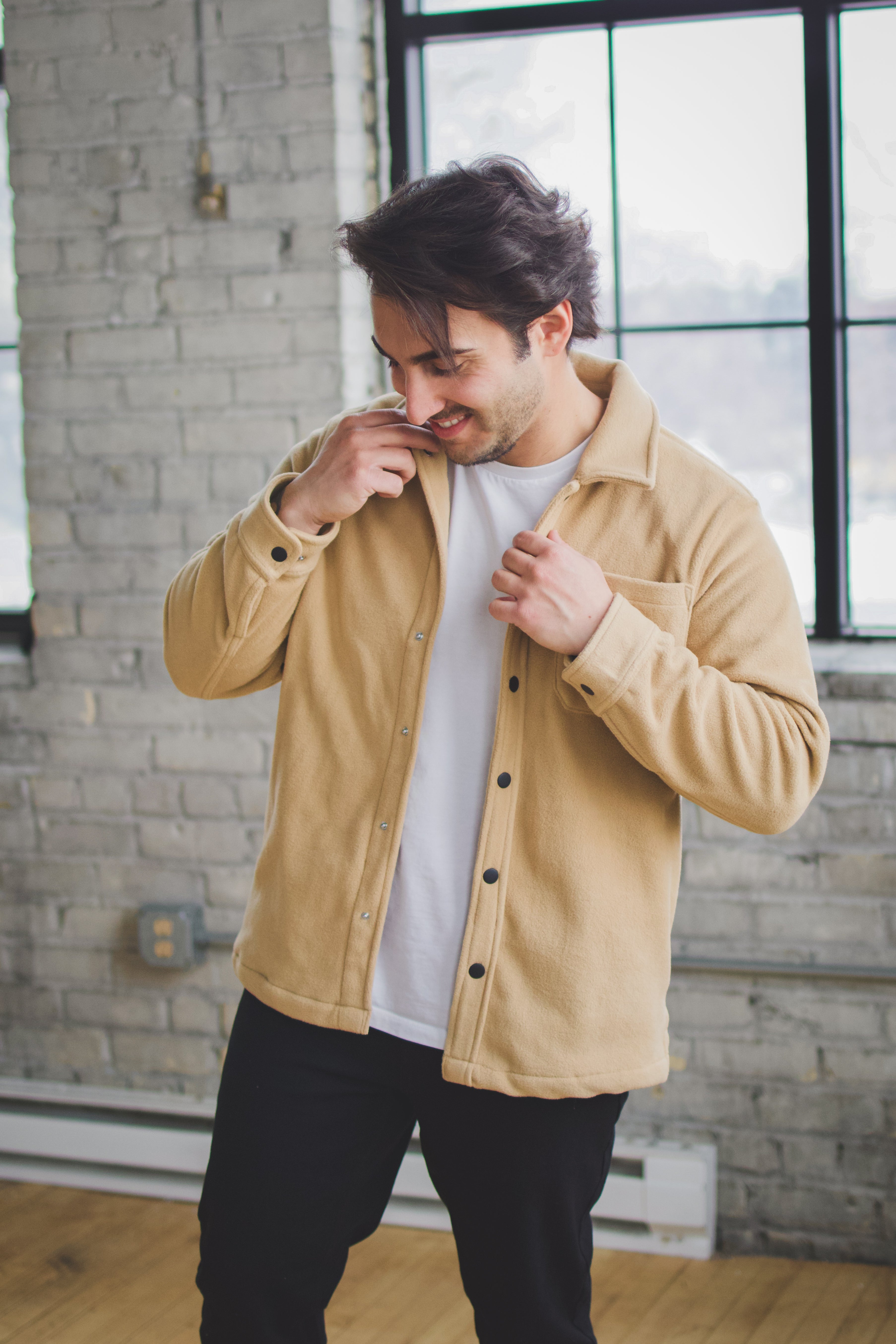 Fleece Overshirt Tan