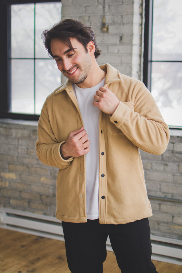 Fleece Overshirt Tan