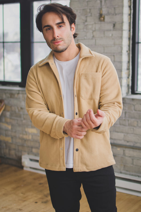 Fleece Overshirt Tan