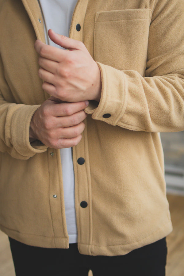 Fleece Overshirt Tan