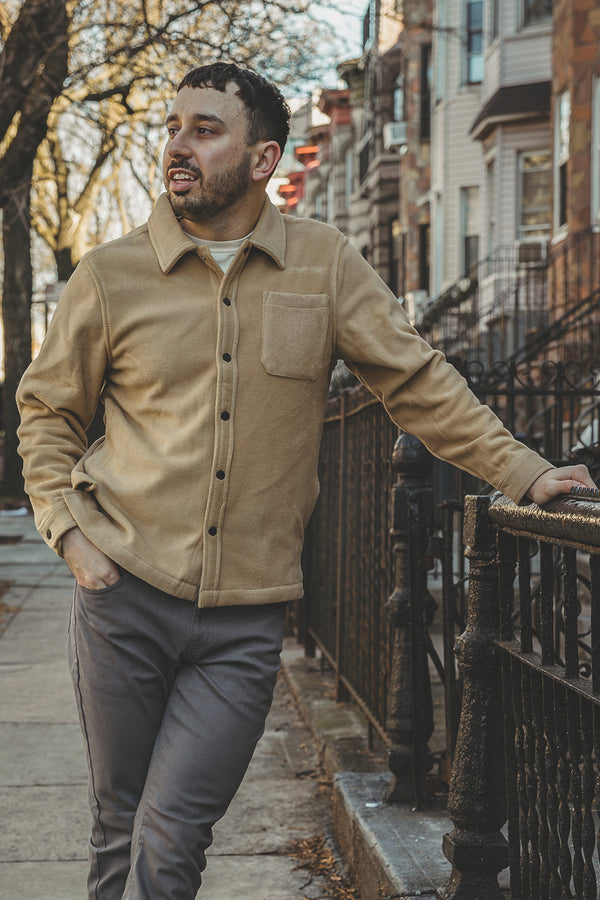 Fleece Overshirt Tan